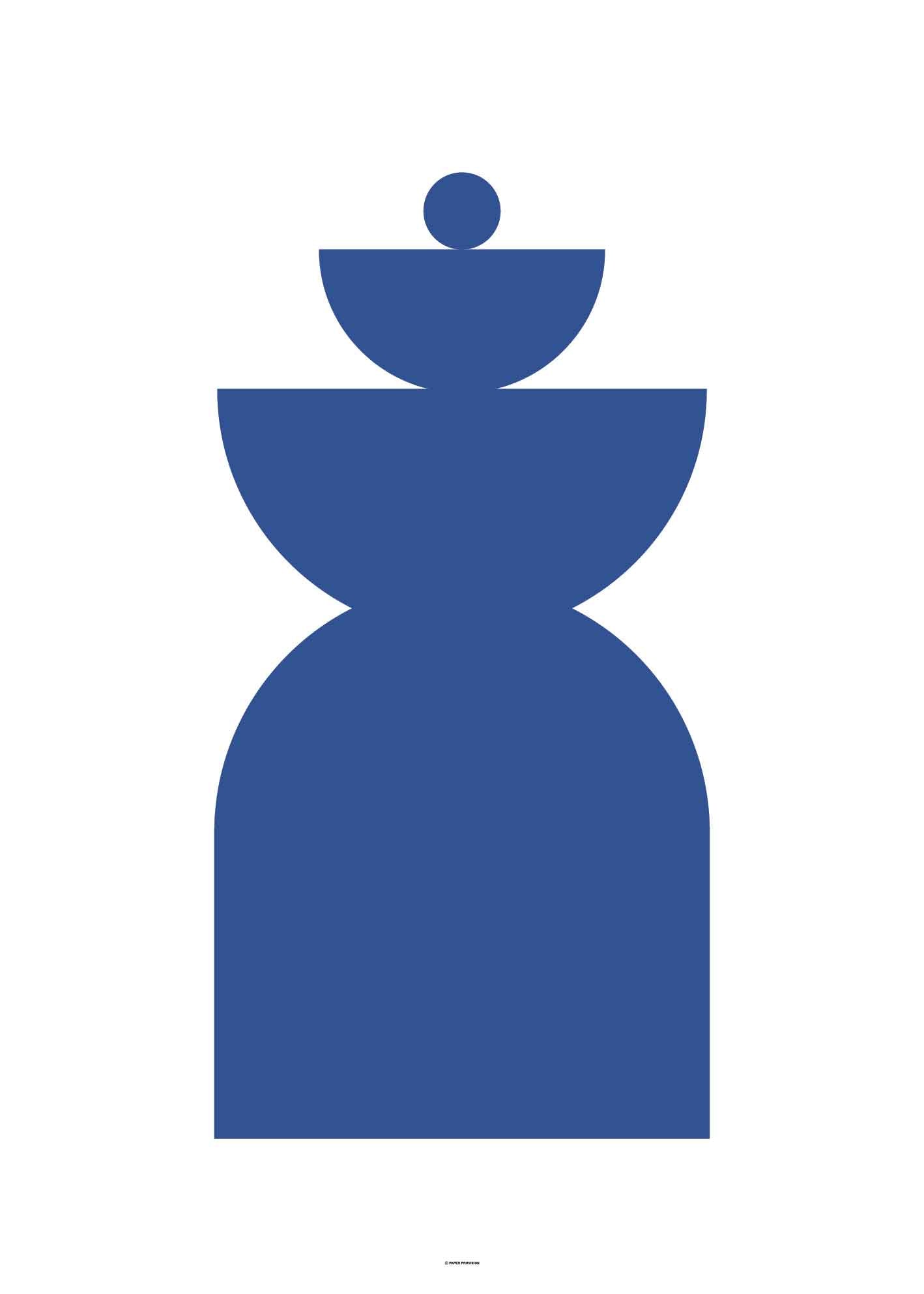 Abstract Geometric Blue II-3