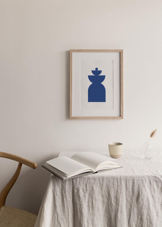 Abstract Geometric Blue II-1