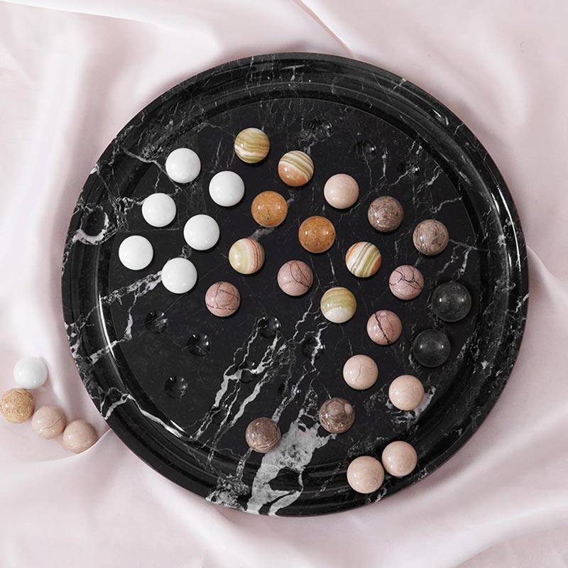 10" Marble Solitaire 2 Player Game - Board Game For Adults-5