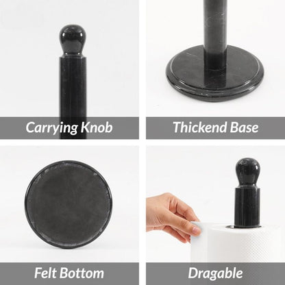 12.5" Marble Paper Towel Holder for Kitchen Towels Rack - Wrapping Paper Holder Towel-4