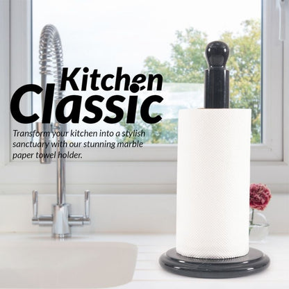 12.5" Marble Paper Towel Holder for Kitchen Towels Rack - Wrapping Paper Holder Towel-2