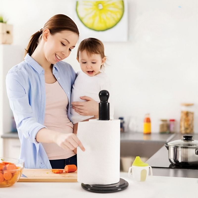 12.5" Marble Paper Towel Holder for Kitchen Towels Rack - Wrapping Paper Holder Towel-3