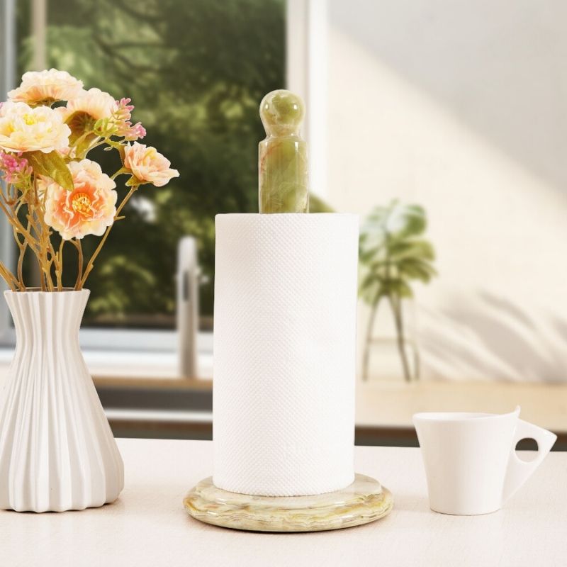 12.5" Marble Paper Towel Holder for Kitchen Towels Rack - Wrapping Paper Holder Towel-6