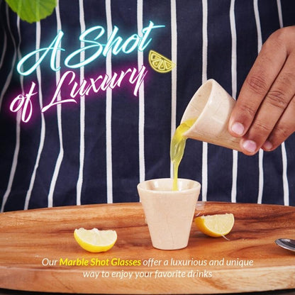 2” Marble Shot Glasses For Drinking Wine, Beer & Vodka-7