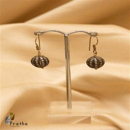 Antique Diamond Ball Earrings-0