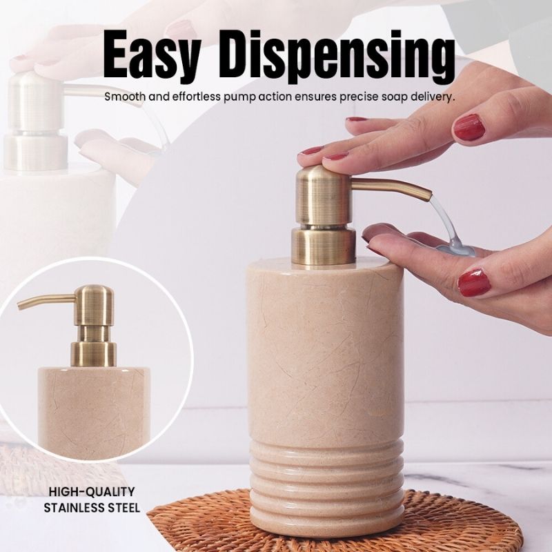 7.5 Marble Soap Dispenser For Dish & Hand Soap Dispenser Bathroom Accessories - Hand Sanitizer-2