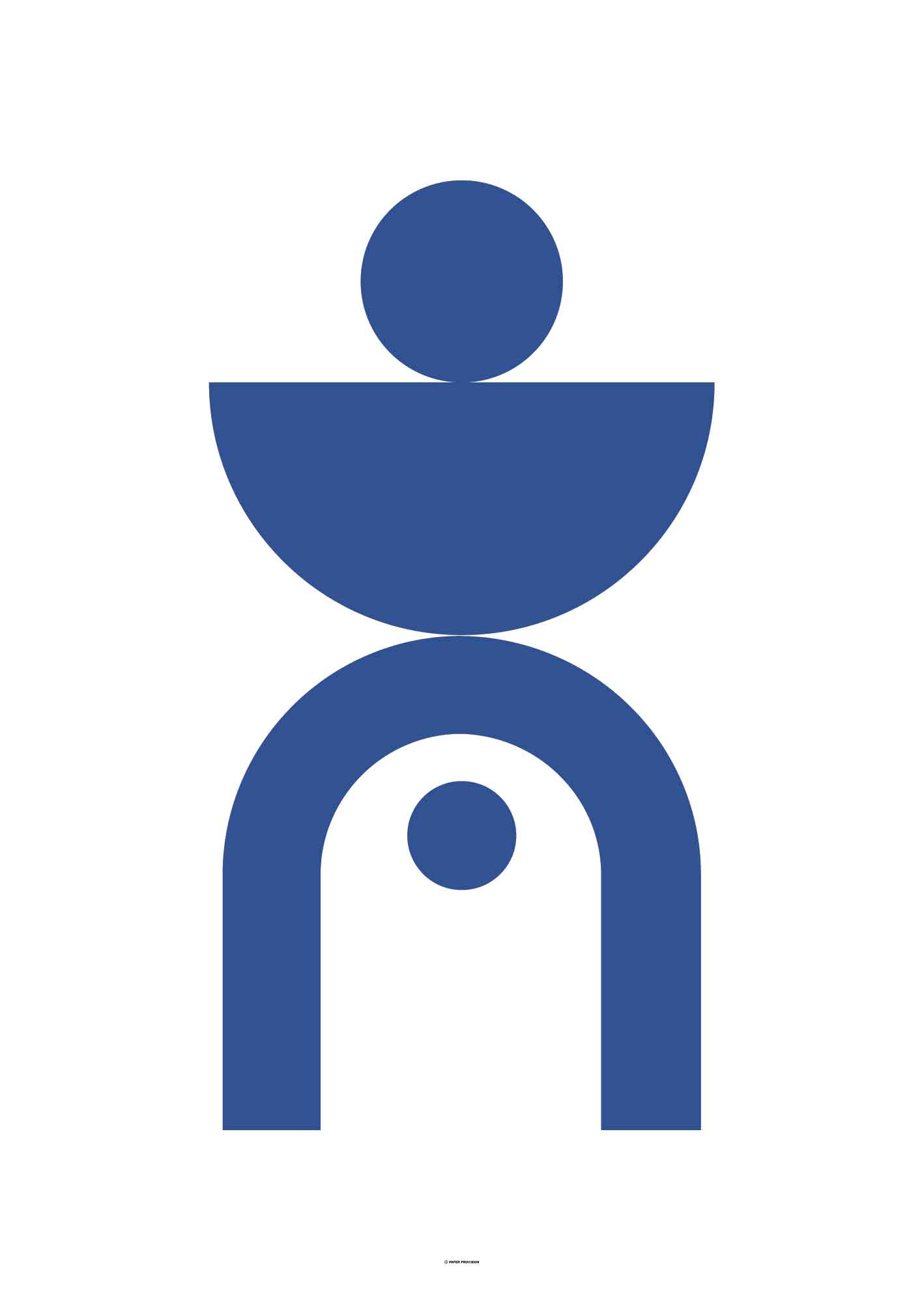 Abstract Geometric Blue I-3