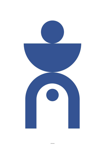 Abstract Geometric Blue I-3