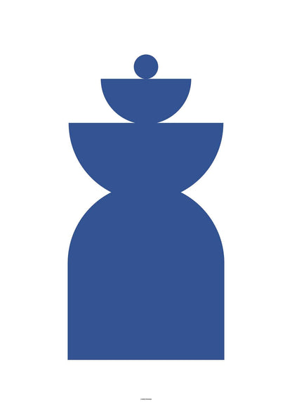 Abstract Geometric Blue II-3