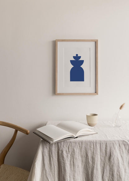 Abstract Geometric Blue II-1