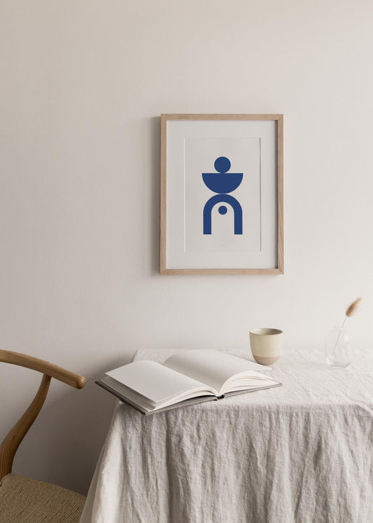 Abstract Geometric Blue I-1