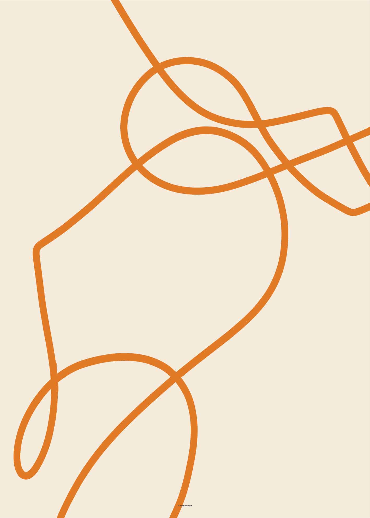 Abstract Lines Orange I-2