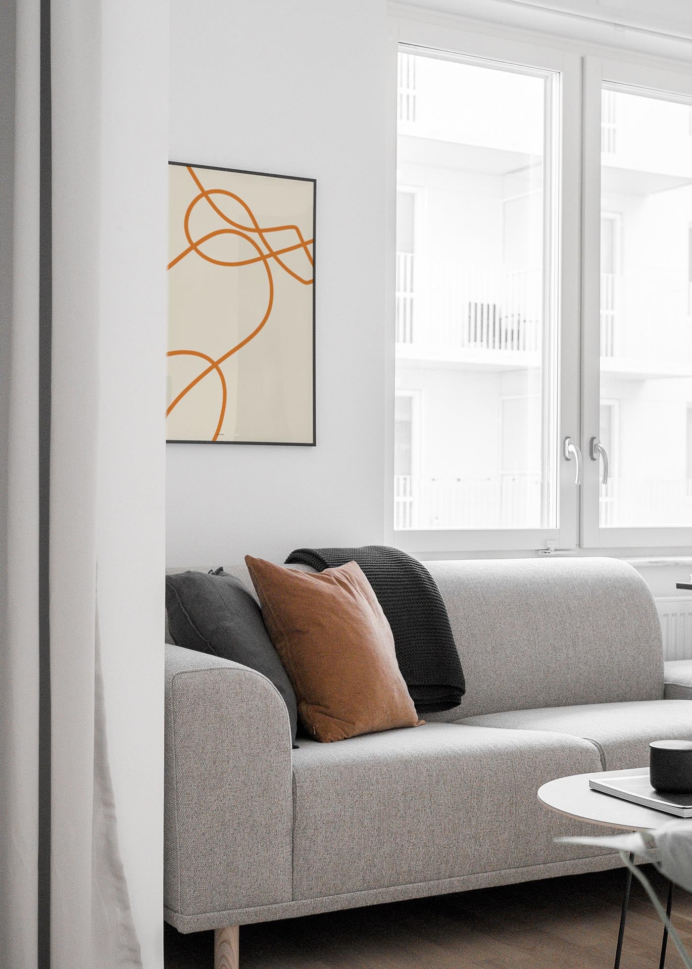 Abstract Lines Orange I-1