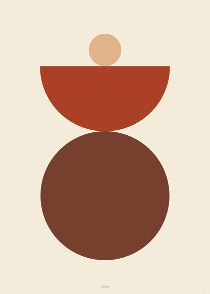 Abstract Shapes Vintage Red-3