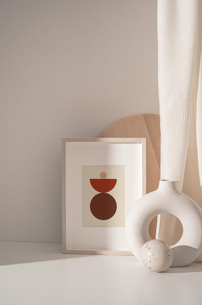 Abstract Shapes Vintage Red-2