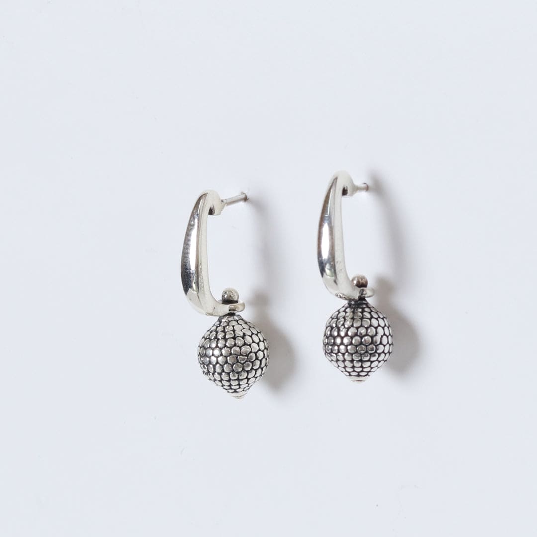 Carved Bead Earrings-1