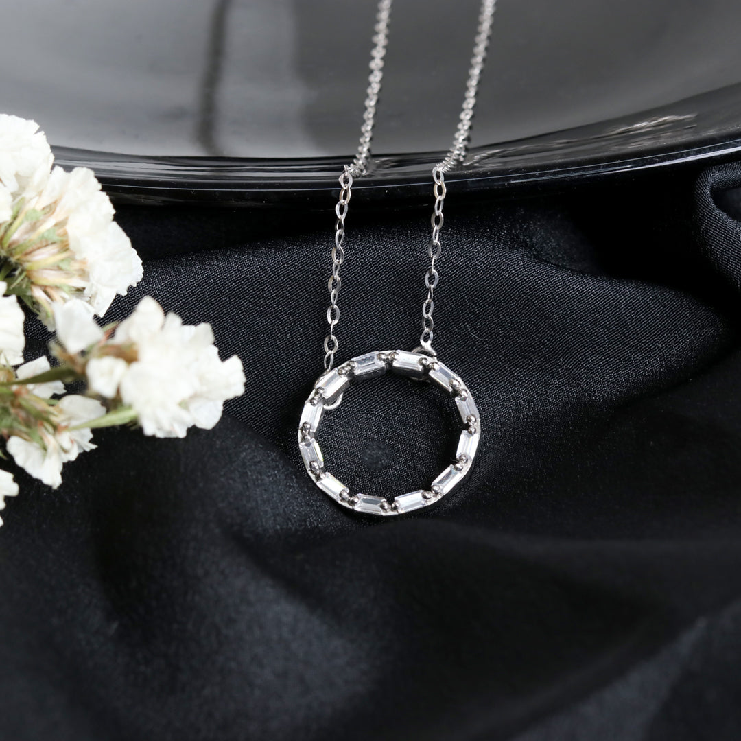 Baguette Pendant With Chain-1