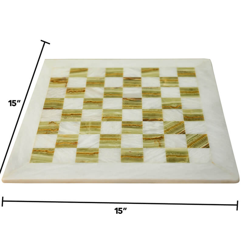15 Inches Natural Marble Chess Board Only-4