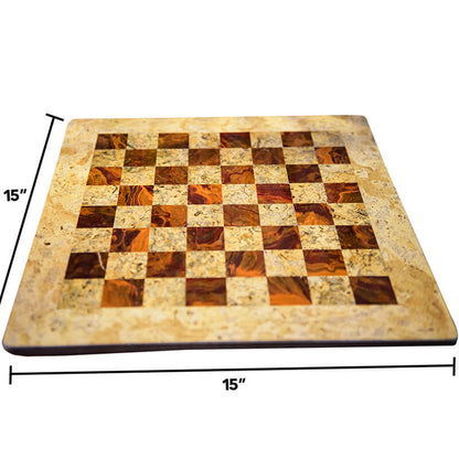 15 Inches Natural Marble Chess Board Only-2