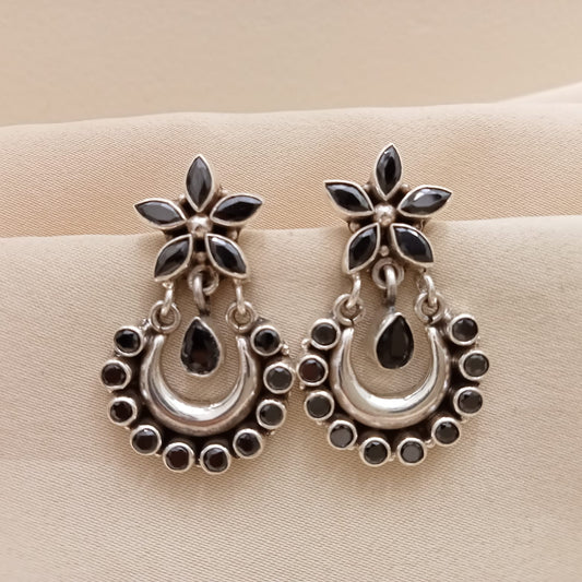 Black Onyx Chandbali-0