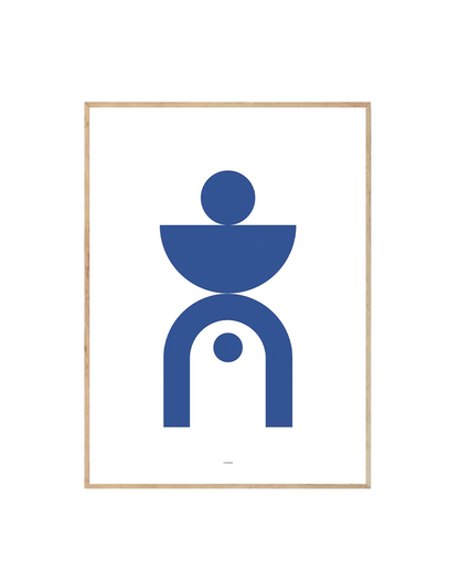 Abstract Geometric Blue I-0