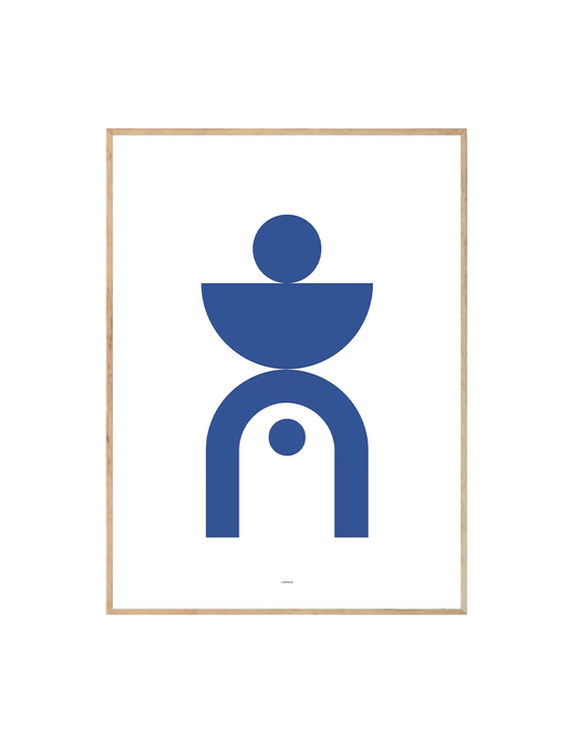 Abstract Geometric Blue I-0