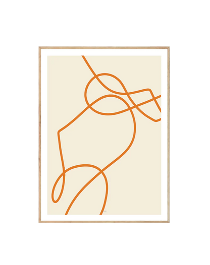 Abstract Lines Orange I-0