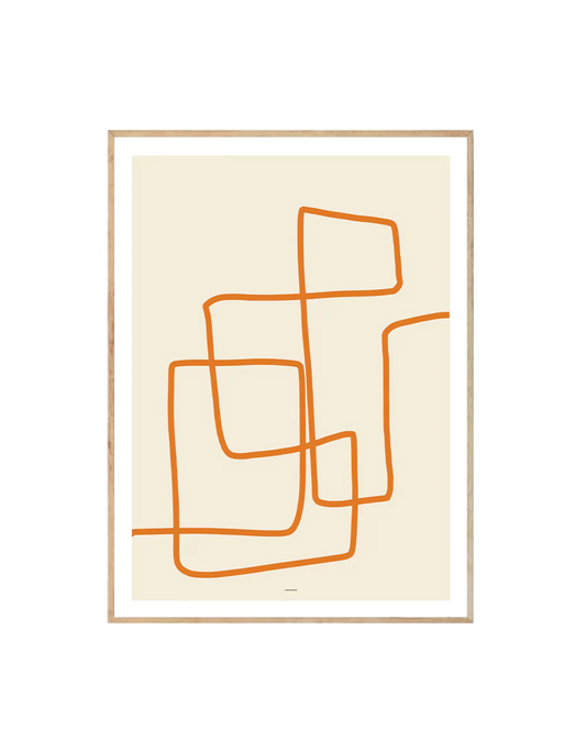 Abstract Lines Orange II-0