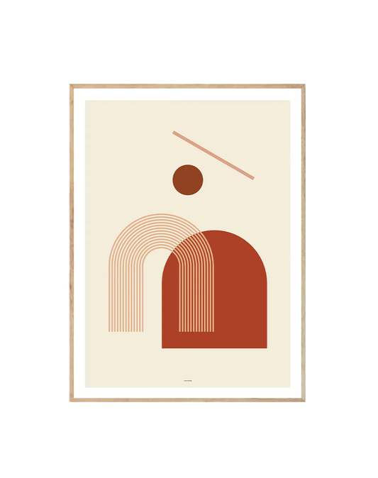 Abstract Shapes Red-0