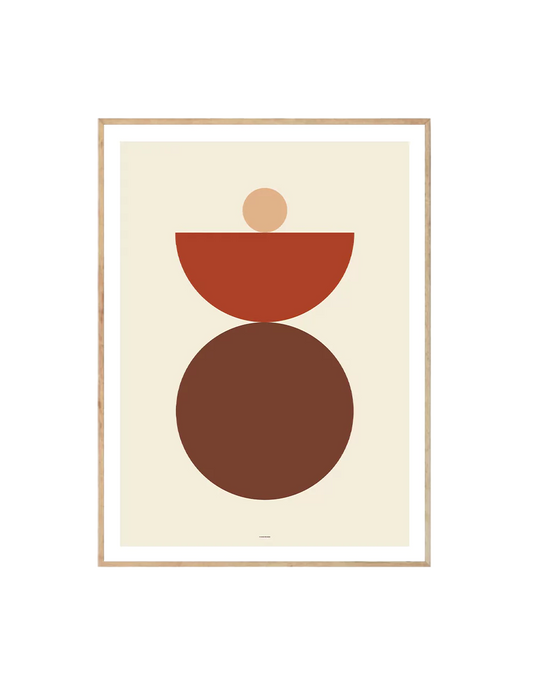 Abstract Shapes Vintage Red-0